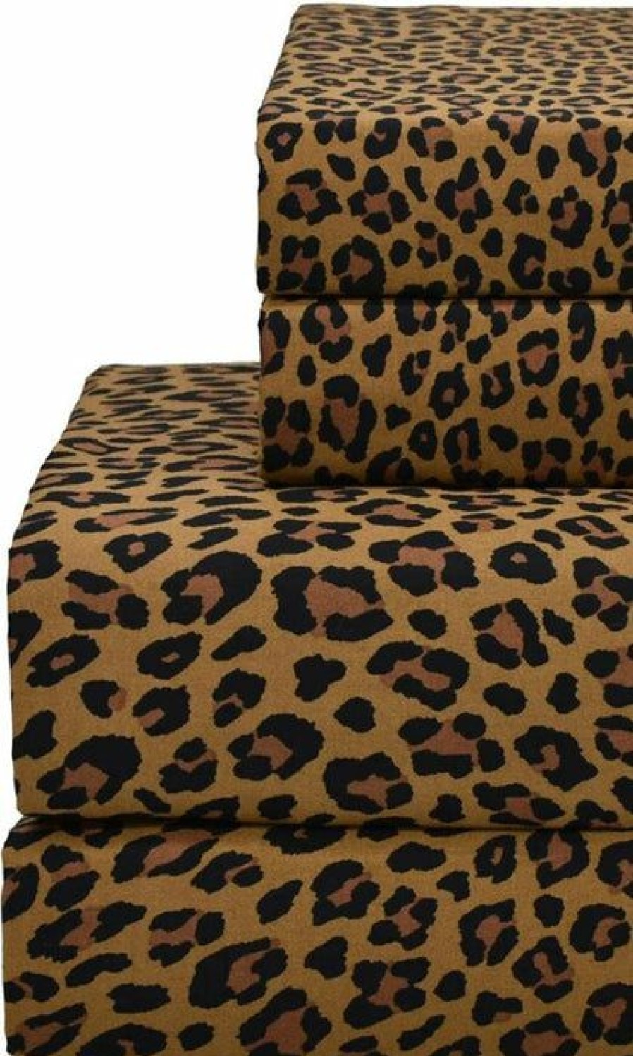 Accessories * | Discount Sin In Linen All Wild Side Leopard [Gold] | King Sheet Set