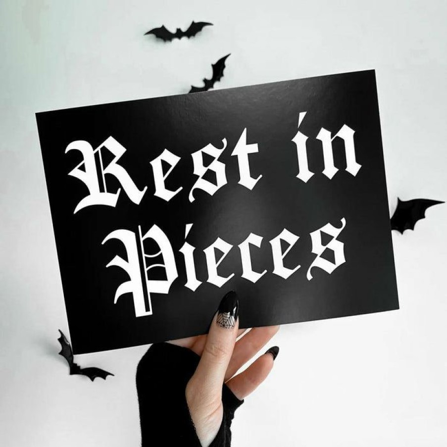 Homewares * | New Ghosts Of October Gothic Homewares Rest In Pieces [A5] | Print