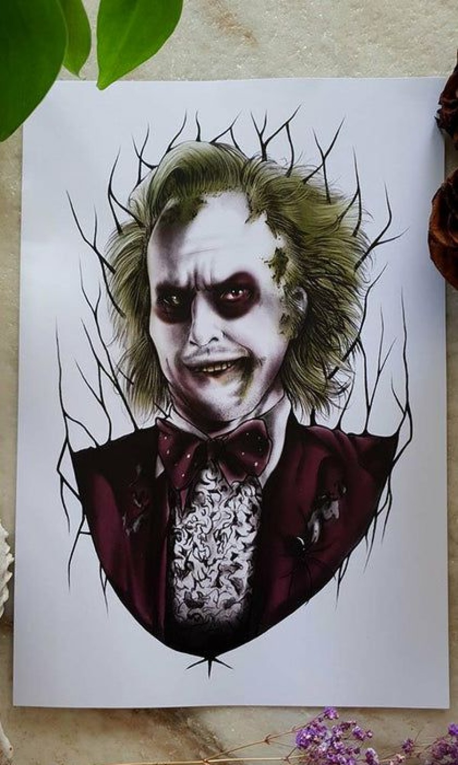 Pop Culture * | Flash Sale The Black Cvlt Beetlejuice | Art Print