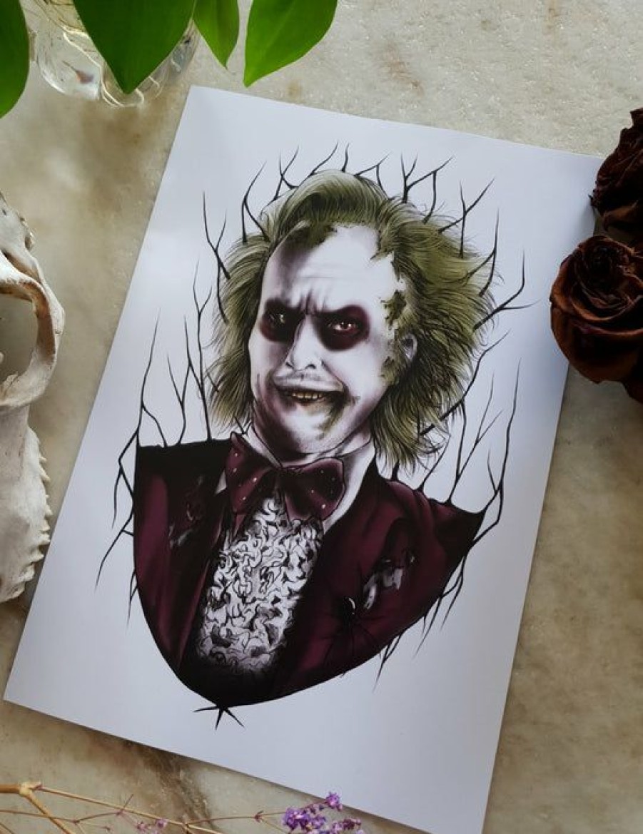 Pop Culture * | Flash Sale The Black Cvlt Beetlejuice | Art Print