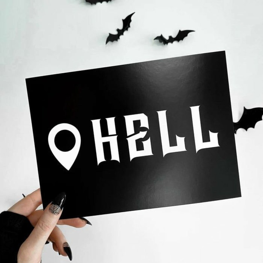 Homewares * | Brand New Ghosts Of October Gothic Homewares Location: Hell [A5] | Print