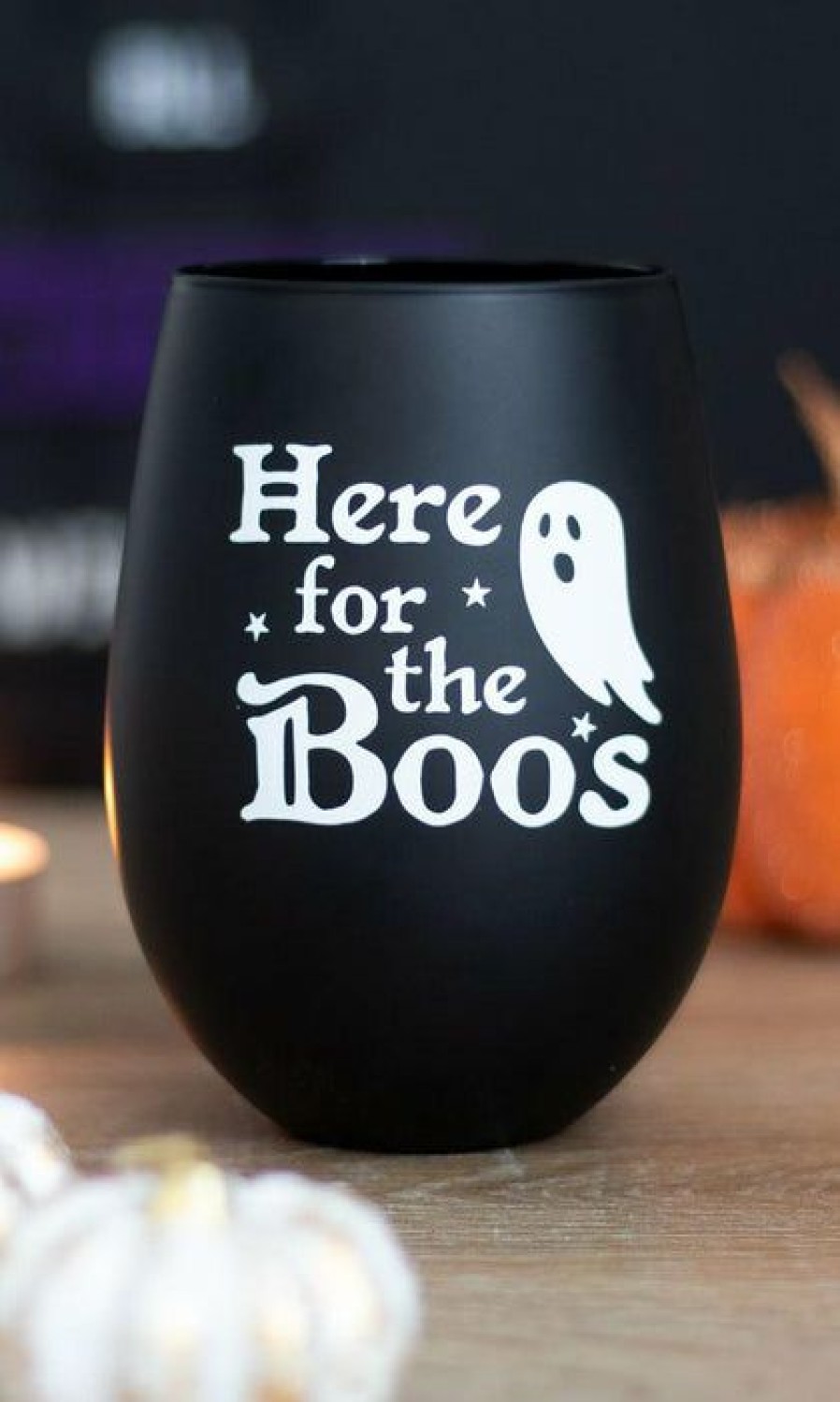 Styles * | Deals Gothic Gifts Ghosts Here For The Boos | Stemless Glass