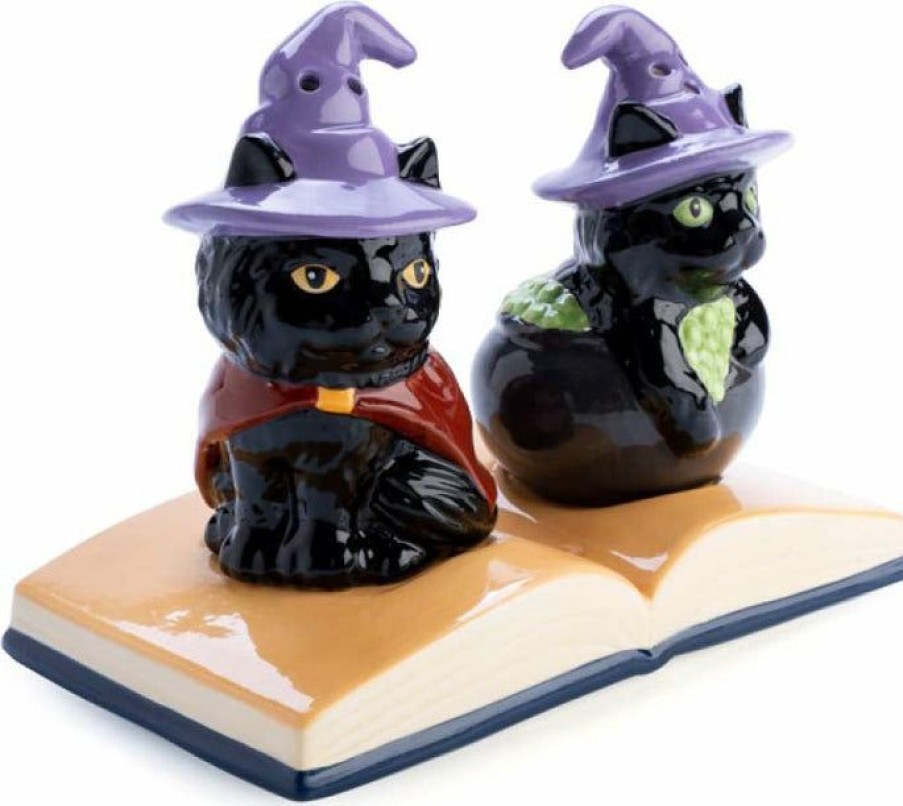 Styles * | Best Pirce Homewares Black Cats | Salt & Pepper Set