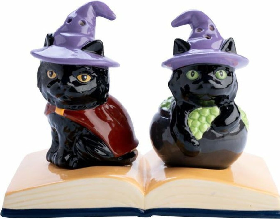 Styles * | Best Pirce Homewares Black Cats | Salt & Pepper Set