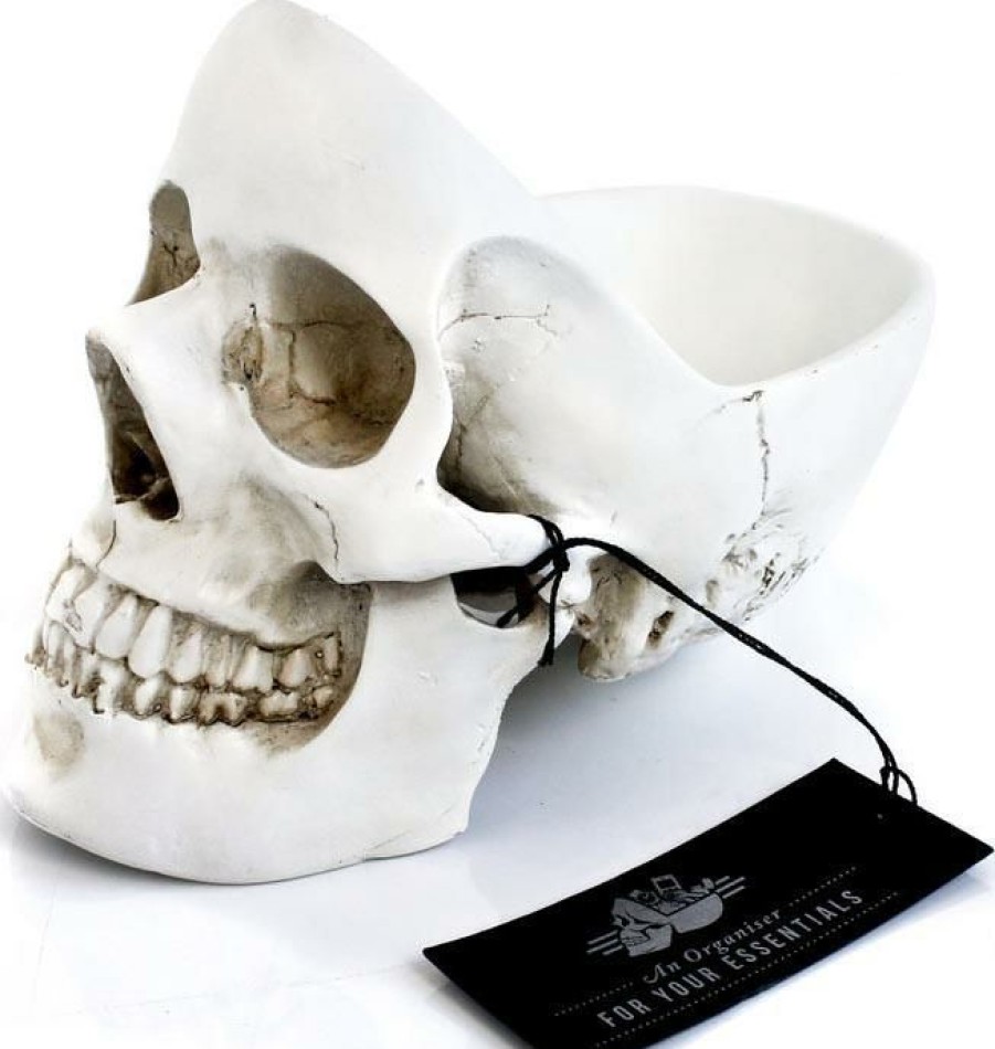 Homewares * | Buy Suck Uk Gothic Homewares Skull | Bowl [White]