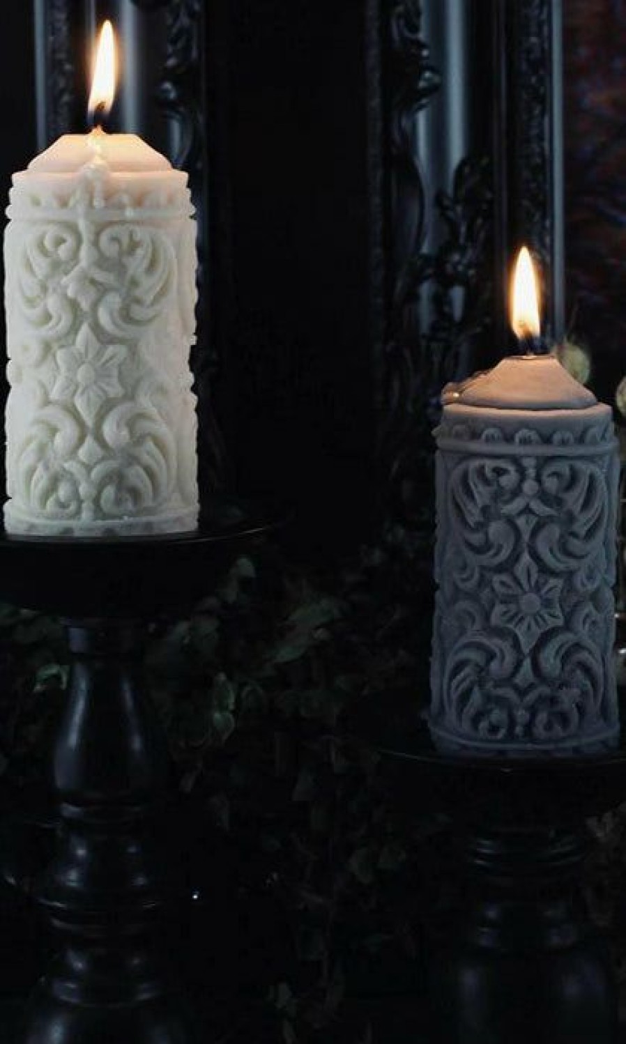 Homewares * | Promo The Ened Teeth Gothic Homewares Mildred Gothic Pillar | Candle