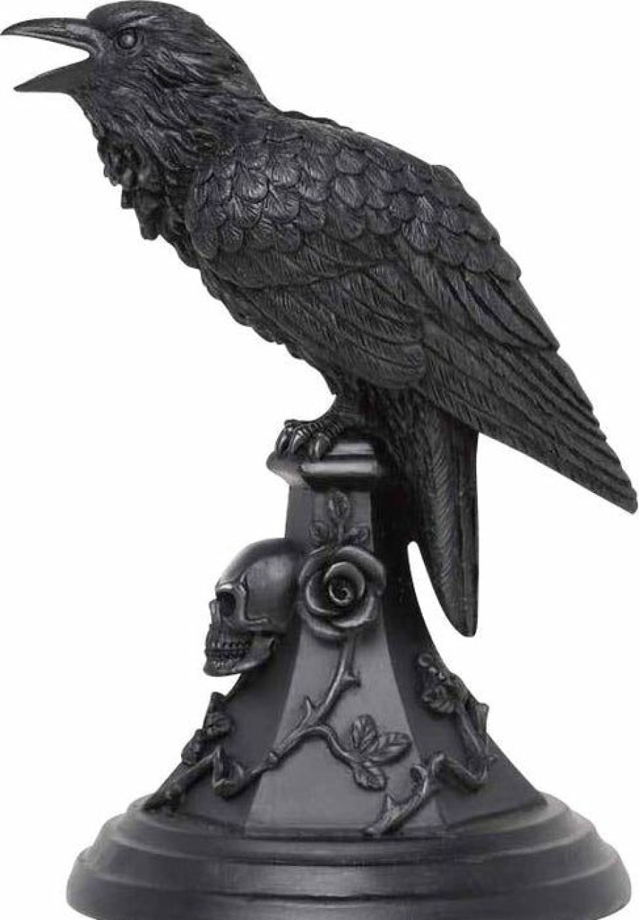 Homewares * | Budget Alchemy Gothic Gothic Homewares Poes Raven | Candlestick