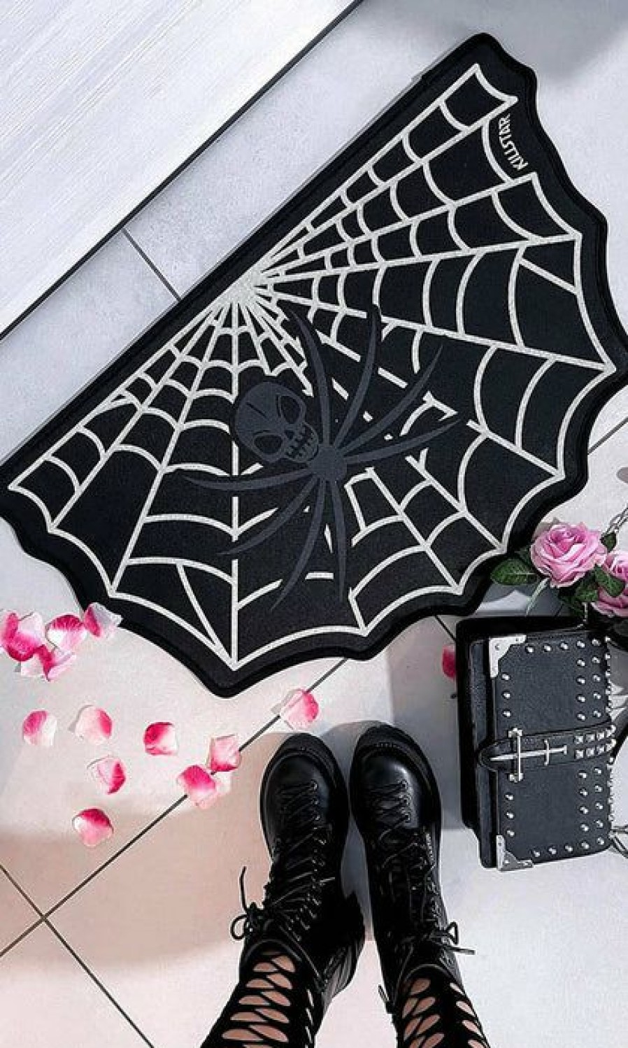 Homewares * | Promo Killstar Gothic Homewares Web | Doormat"