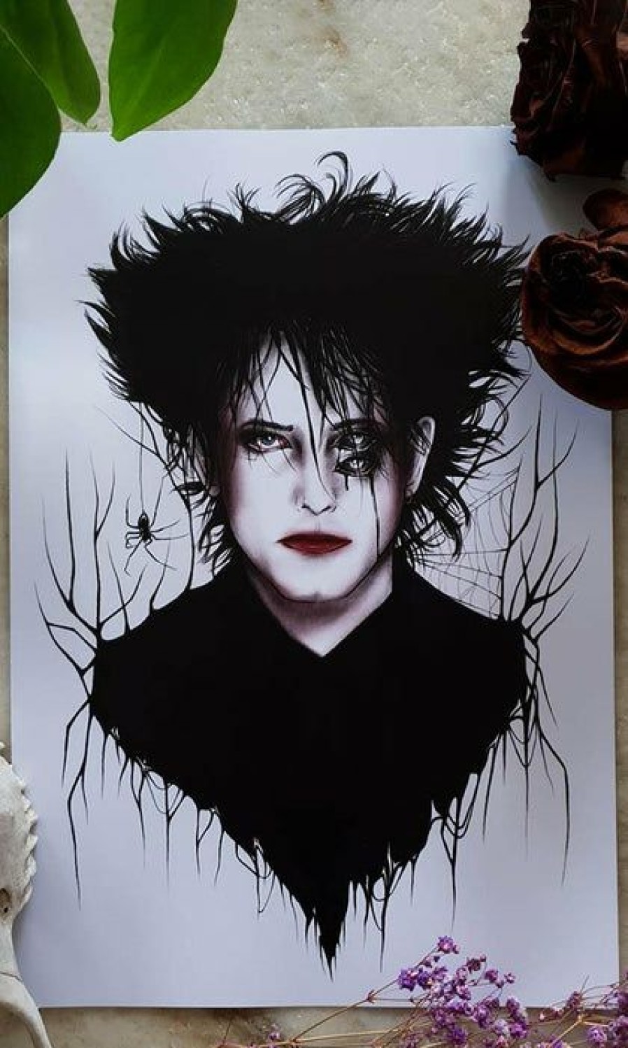 Homewares * | Brand New The Black Cvlt Gothic Homewares Robert Smith | The Cure Art Print