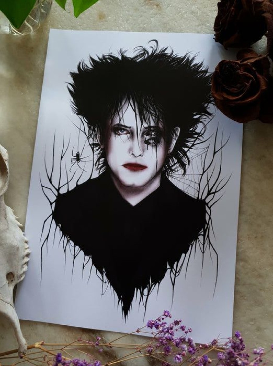 Homewares * | Brand New The Black Cvlt Gothic Homewares Robert Smith | The Cure Art Print