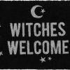 Homewares * | Best Reviews Of Gothic Gifts Gothic Homewares Black Witches Welcome | Door Mat