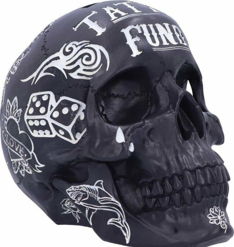 Styles * | Discount Nemesis Now Skulls Tattoo Fund [Black] | Skull