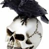 Homewares * | New Alchemy Gothic Gothic Homewares Raven Skull | Miniature