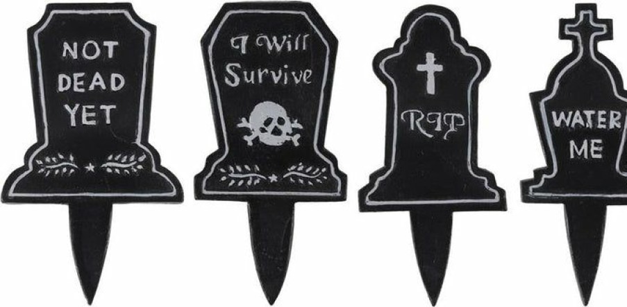 Accessories * | New Gothic Gifts All Tombstone | Plant Markers