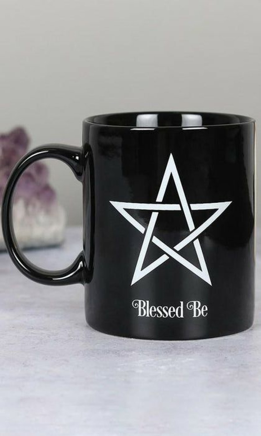 Homewares * | Budget Gothic Gifts Gothic Homewares Blessed Be Pentagram | Mug