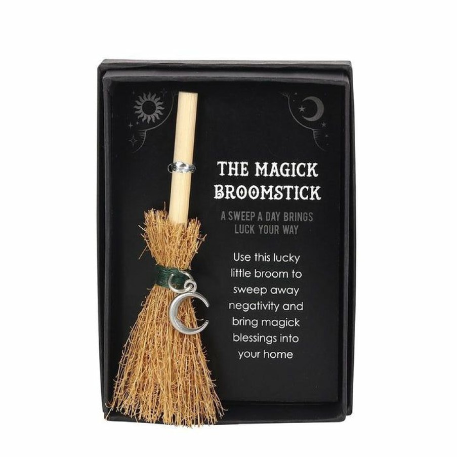 Homewares * | Best Reviews Of Gothic Gifts Gothic Homewares Crescent Moon | Mini Magick Broomstick