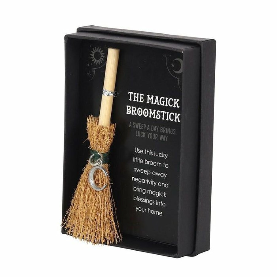 Homewares * | Best Reviews Of Gothic Gifts Gothic Homewares Crescent Moon | Mini Magick Broomstick