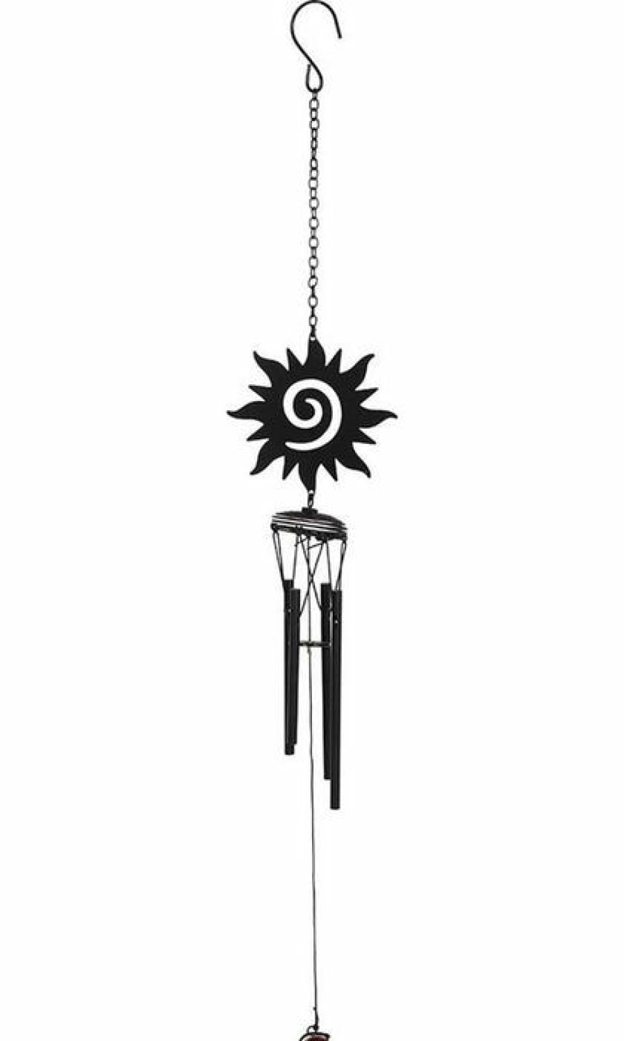 Homewares * | Budget Gothic Gifts Gothic Homewares Black Sun | Windchime