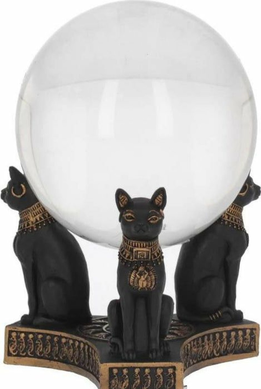 Styles * | Promo Nemesis Now Cats Bastet'S Honour | Crystal Ball Holder