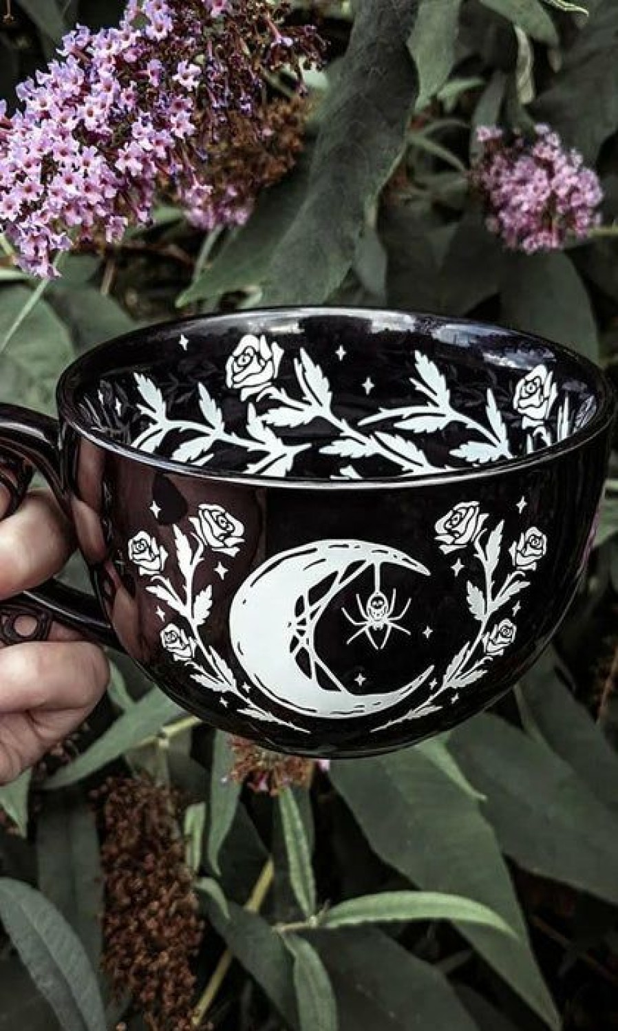 Homewares * | Outlet Rogue And Wolf Gothic Homewares Black Widow | Mug"