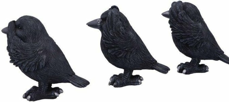 Styles * | Brand New Nemesis Now Halloween Three Wise Ravens | Figurine