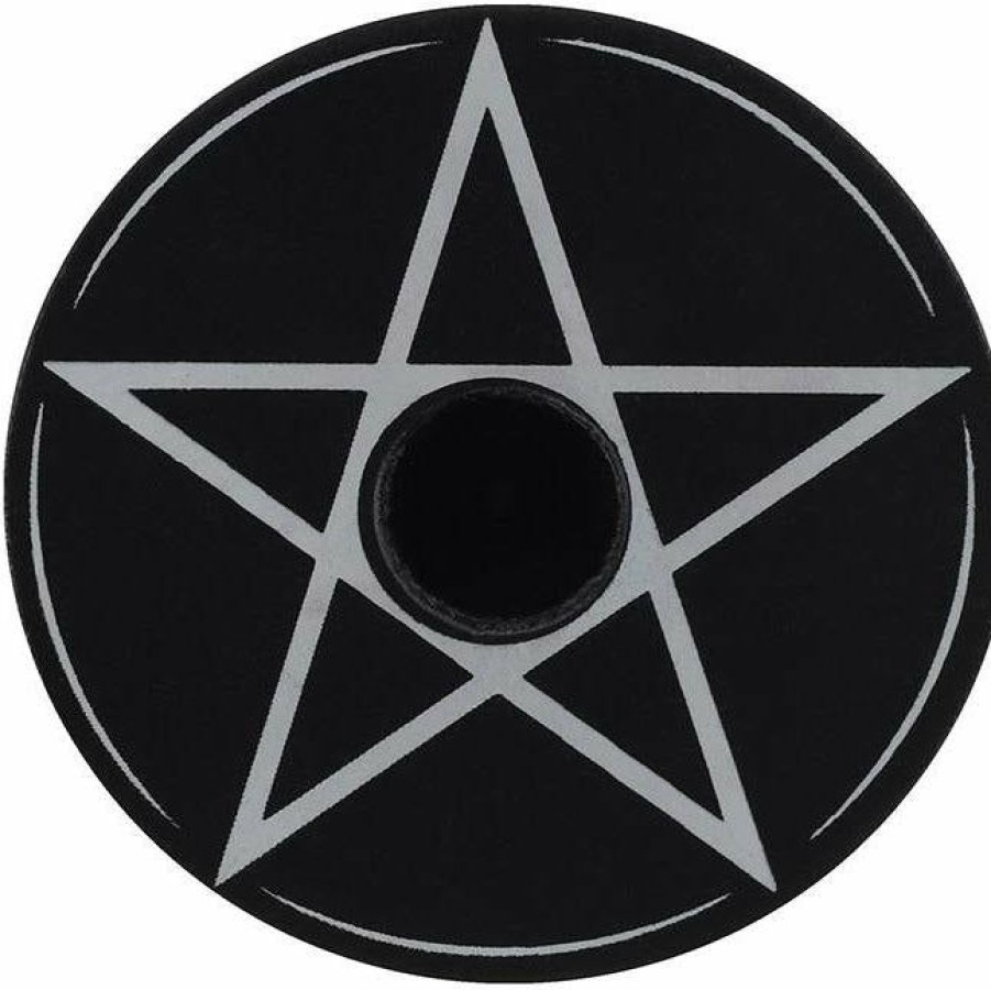 Homewares * | Best Reviews Of Gothic Gifts Gothic Homewares Pentagram Spell | Candle Holder