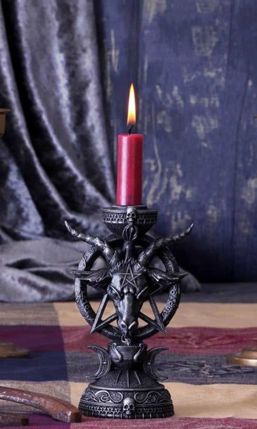 Homewares * | Brand New Nemesis Now Gothic Homewares Light Of Baphomet | Candle Holder`