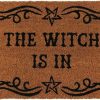 Homewares * | Wholesale Gothic Gifts Gothic Homewares Natural Witch Is In | Door Mat