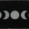 Homewares * | Top 10 Gothic Gifts Gothic Homewares Black Moon Phase | Door Mat