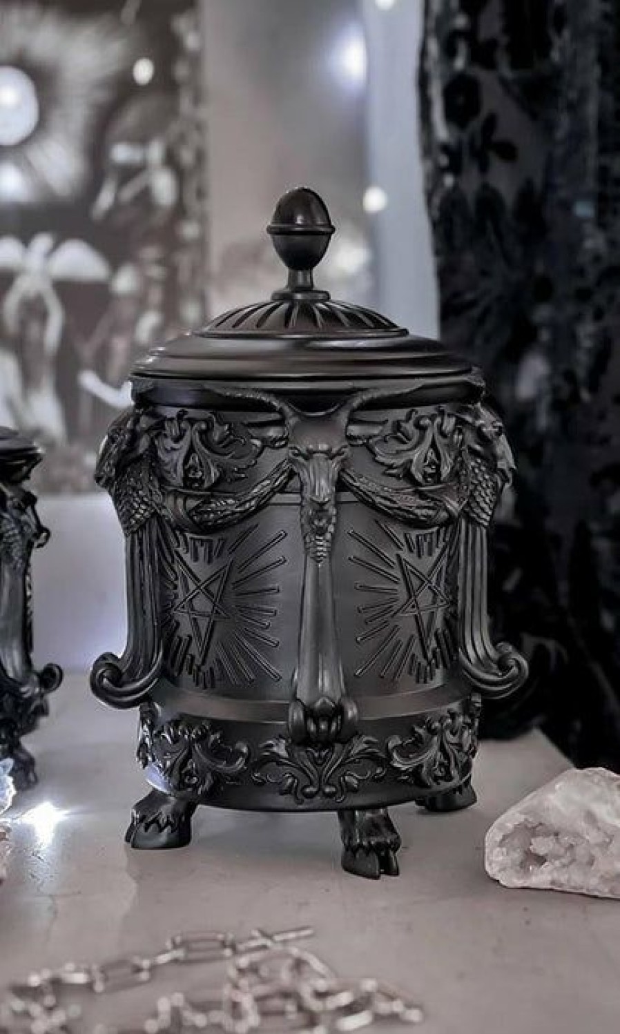 Homewares * | Brand New Killstar Gothic Homewares Lord Of Night | Urn [Large]"