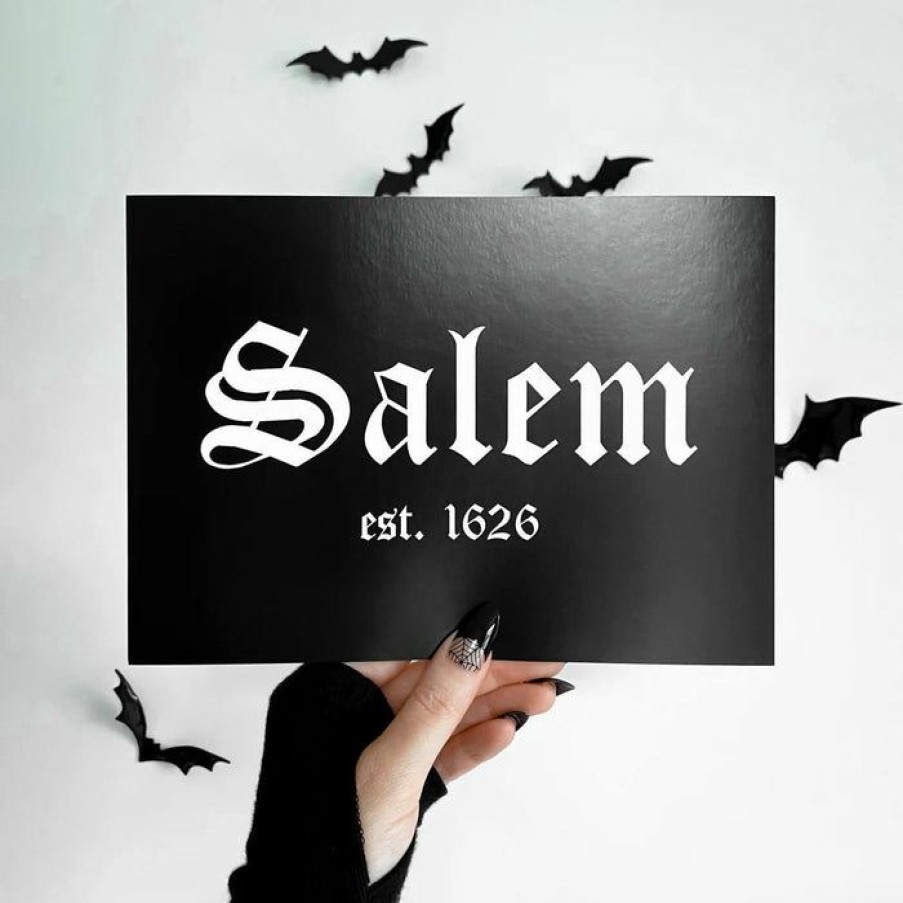 Homewares * | New Ghosts Of October Gothic Homewares Salem Est. 1626 [A5] | Print