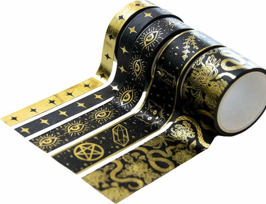 Accessories * | Cheap Ectogasm All Witchy Washi [Black/Gold] | Tape