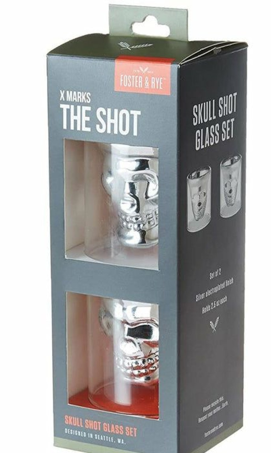 Styles * | Budget Homewares Skulls X Marks The Shot | Skull Shot Glass Set