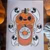 Styles * | Best Pirce Pvmpkin Art Ghosts Trick Or Treat Pumpkin Juice | Art Print