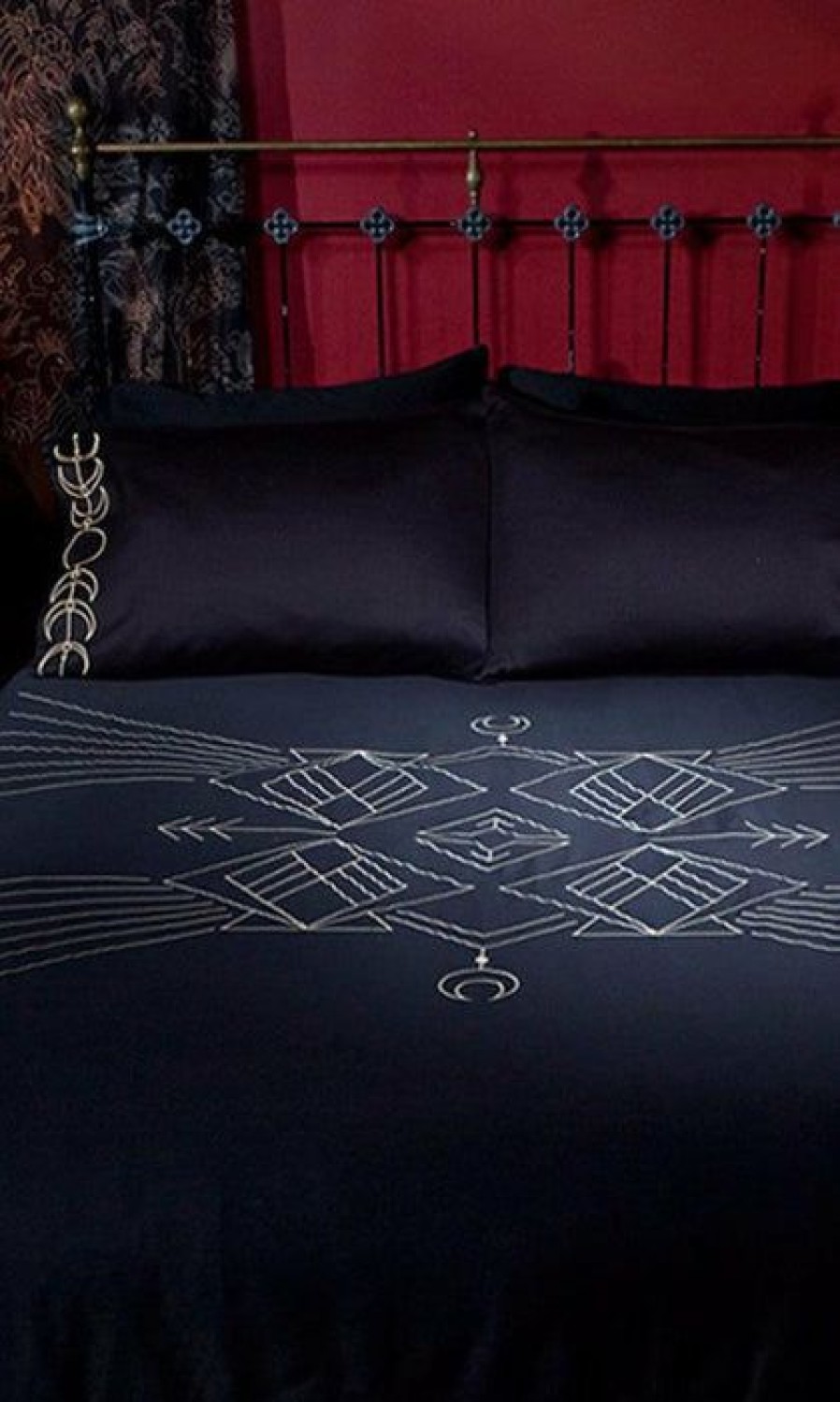 Homewares * | Best Sale Sin In Linen Gothic Homewares Moon Phase | King Duvet Cover