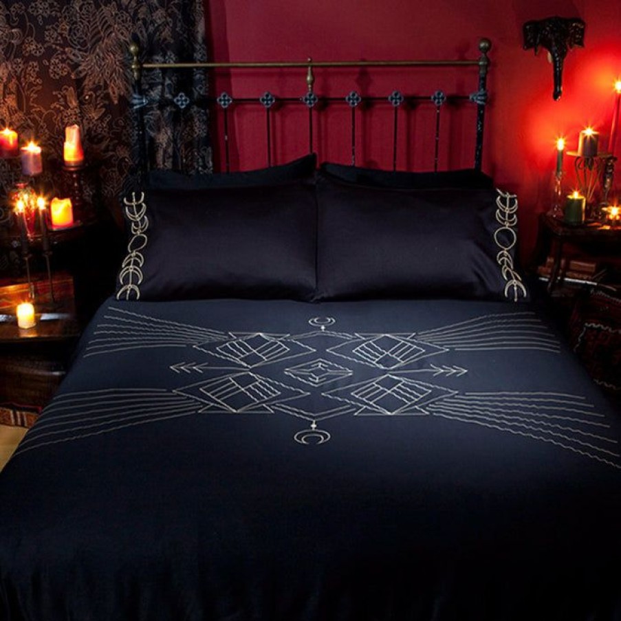 Homewares * | Best Sale Sin In Linen Gothic Homewares Moon Phase | King Duvet Cover