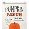 Styles * | Buy Gothic Gifts Halloween Pumpkin Patch | Hanging Mdf Sign