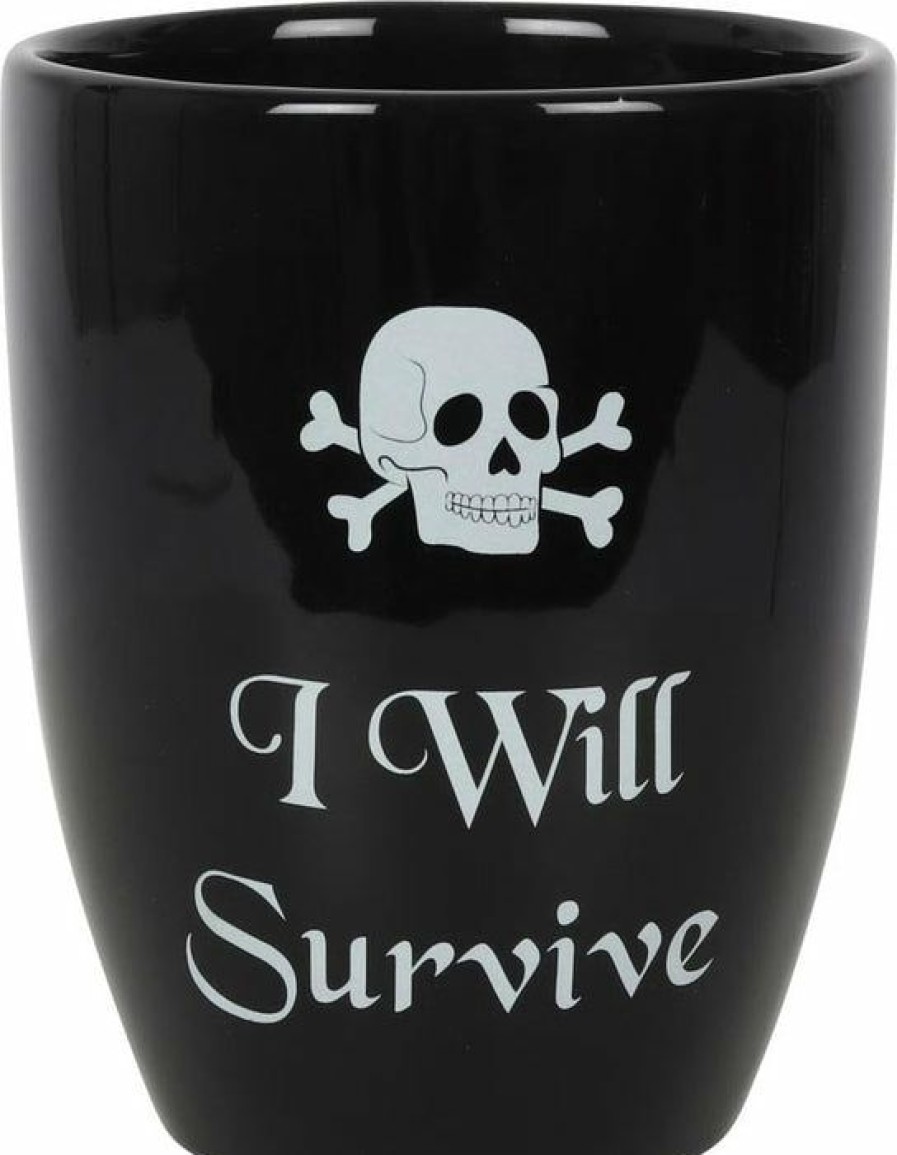 Homewares * | Promo Gothic Gifts Gothic Homewares I Will Survive | Gothic Plant Pot