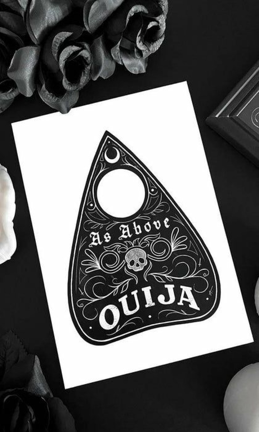 Homewares * | Best Reviews Of Ghosts Of October Gothic Homewares As Above Gothic Planchette [A5] | Print