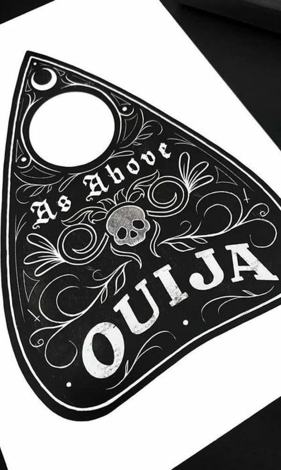 Homewares * | Best Reviews Of Ghosts Of October Gothic Homewares As Above Gothic Planchette [A5] | Print