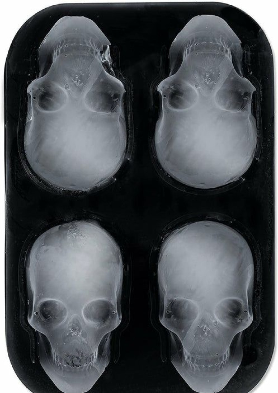 Homewares * | Top 10 Homewares Gothic Homewares Bone Chilling | Skull Ice Mold