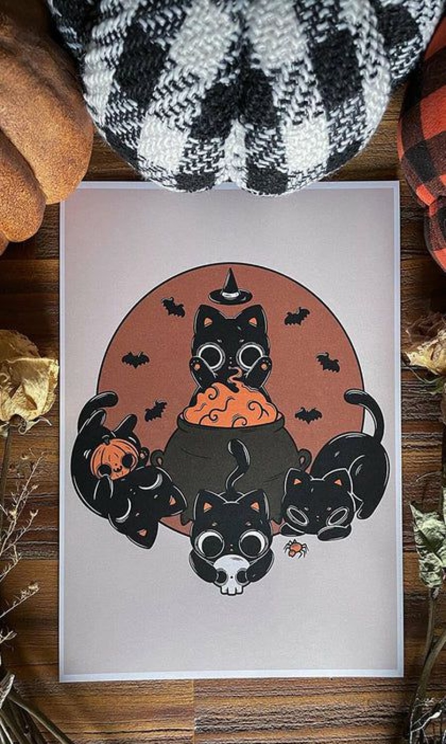 Styles * | Budget Pvmpkin Art Cats Cat Coven | Print