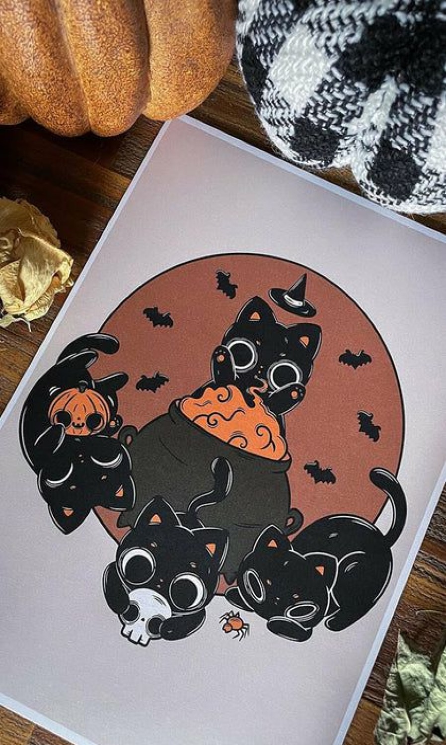 Styles * | Budget Pvmpkin Art Cats Cat Coven | Print