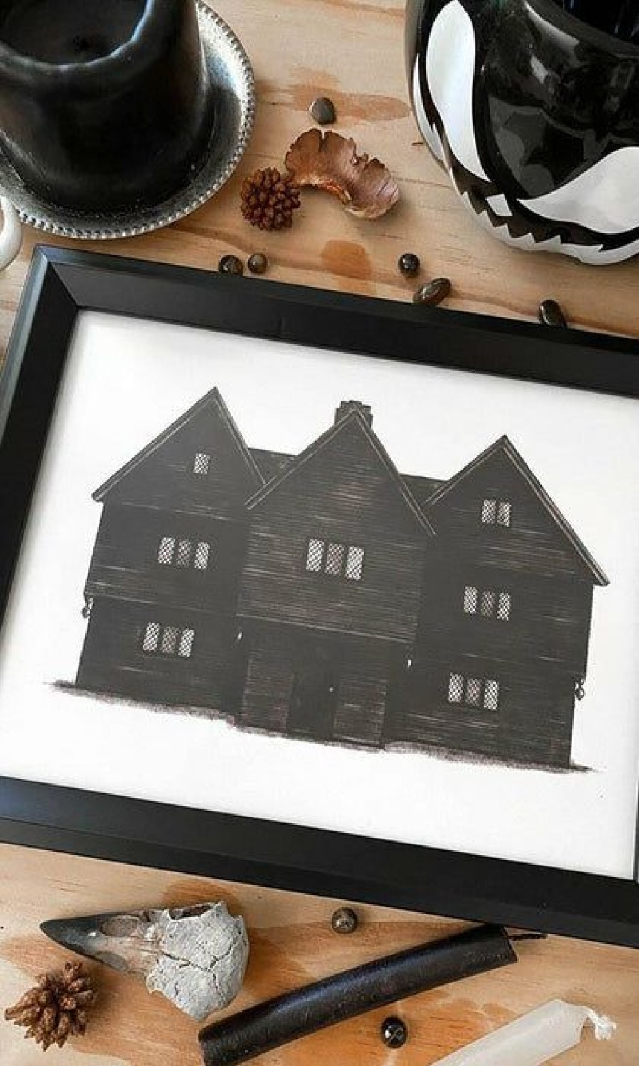 Homewares * | Best Deal Ghosts Of October Gothic Homewares Salem Witch House | Print