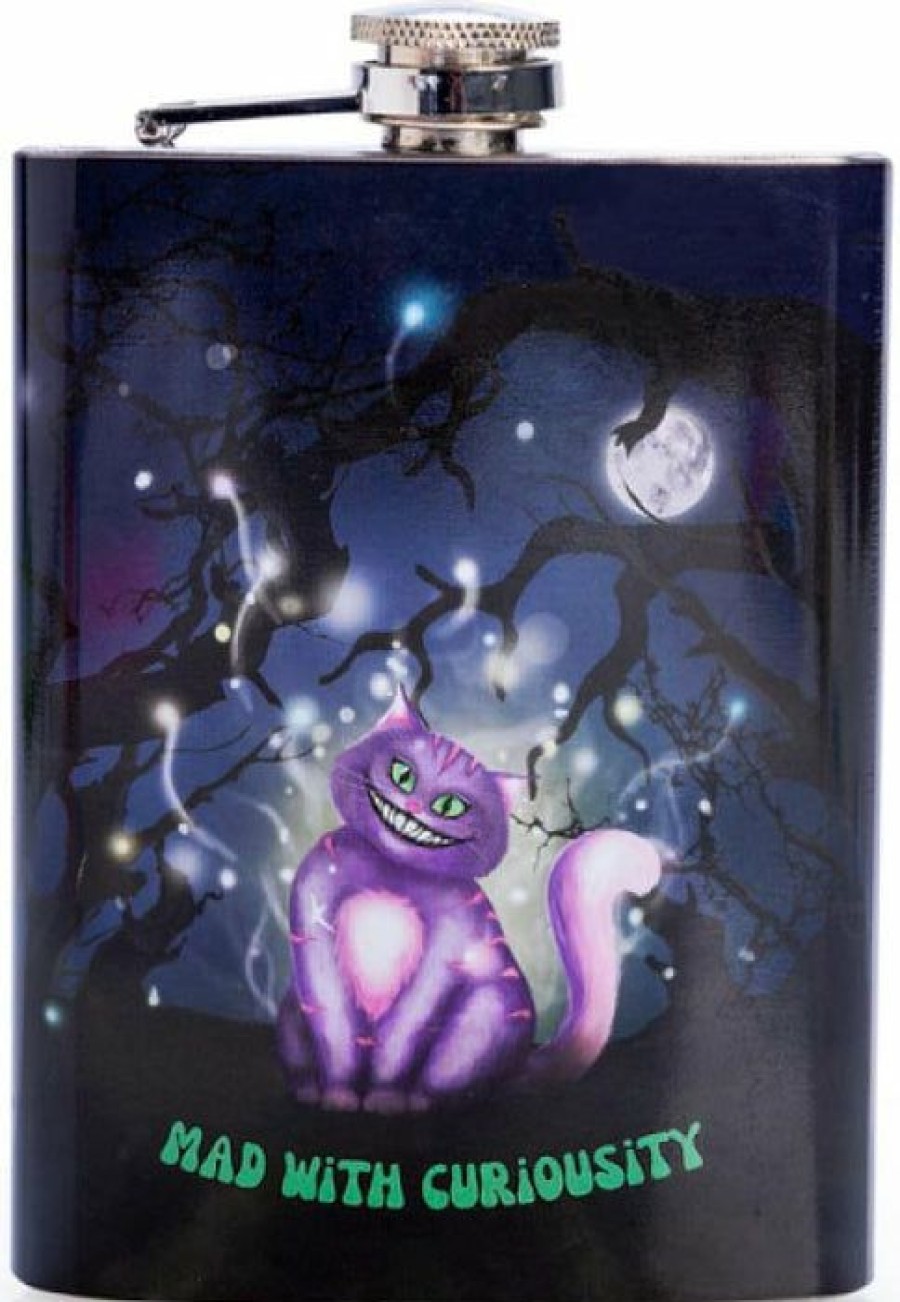 Styles * | Hot Sale Homewares The Moon Mad Cat | Metal Flask