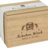 Accessories * | Hot Sale Gothic Gifts All Kitchen Witch | Wooden Recipe Box`