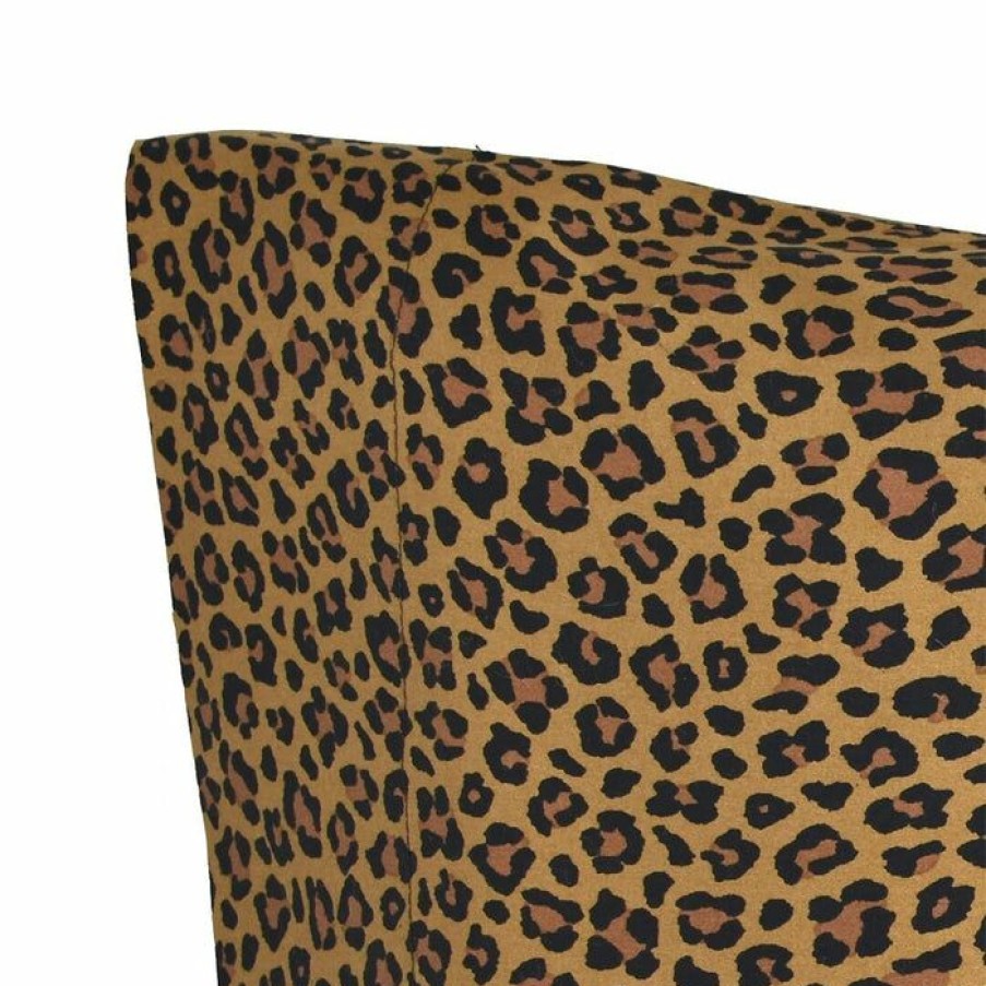 Accessories * | Budget Sin In Linen All Wild Side Leopard [Gold] | Standard Pillowcase Set