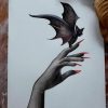 Styles * | Flash Sale Selin Ala Art Bats Bat On Hand | Art Print