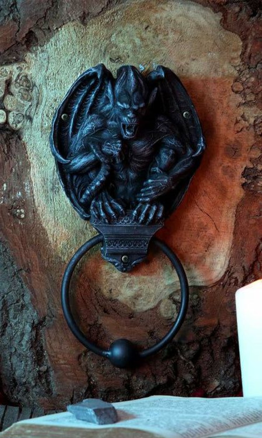 Homewares * | Promo Nemesis Now Gothic Homewares Grotesque Greeting | Door Knocker