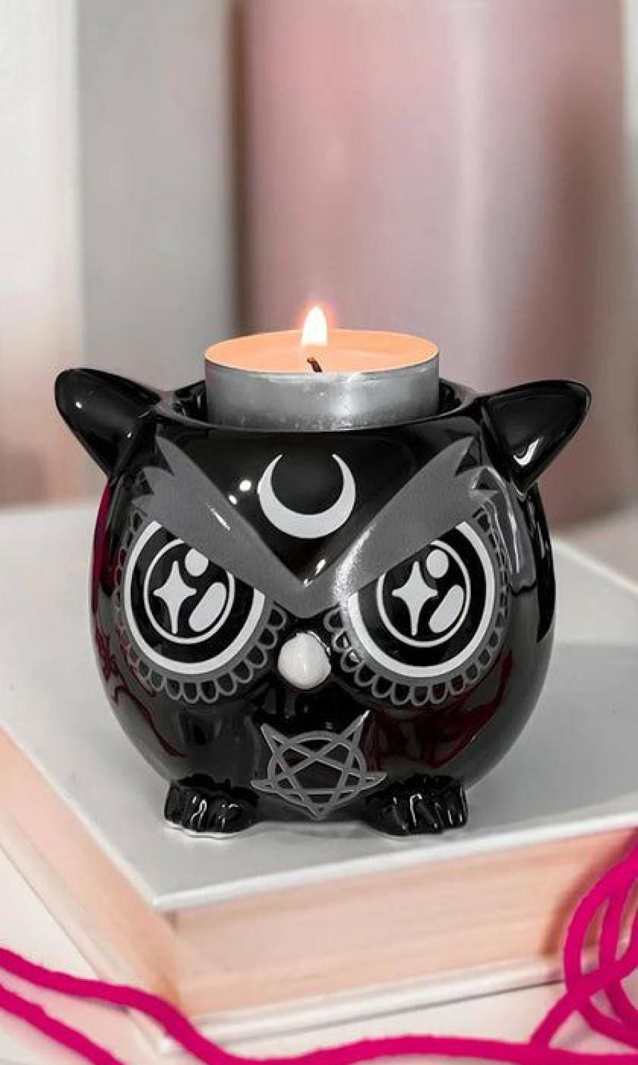 Styles * | Wholesale Killstar The Moon Owl | Candle Holder*